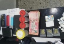 Policía ocupa drogas, dinero y objetos ilícitos durante intervención en Jima Abajo, La Vega