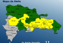 COE aumenta a 11 las provincias en alerta amarilla y mantiene 15 en verde por lluvias