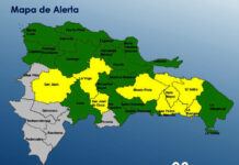 COE reduce a ocho las provincias en alerta amarilla por vaguada