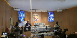 VIDEO: Autoridades incautan 375 paquetes de cocaína y arrestan dos hombres frente a las costa de Baní