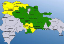 COE mantiene 7 provincias en alerta amarilla y 13 en verde por incidencia de vaguada