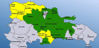 COE mantiene 7 provincias en alerta amarilla y 13 en verde por incidencia de vaguada