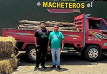 Ejército retiene camión con 125 postes de cambrón ocultos entre pacas de paja