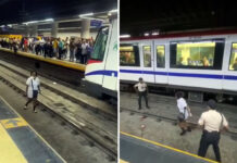 VIDEO: Mujer salta a los rieles del Metro de Santo Domingo y obliga a paralizar el servicio