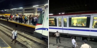 VIDEO: Mujer salta a los rieles del Metro de Santo Domingo y obliga a paralizar el servicio