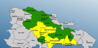 COE mantiene 14 provincias y el Distrito Nacional en alerta por vaguada y onda tropical