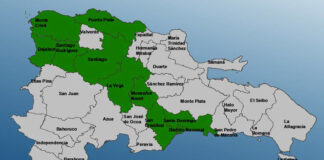 COE eleva a 9 provincias y el Distrito Nacional en alerta verde por vaguada y onda tropical