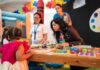 Pinceles, pinturas, papel en el campamento de verano “Nosotros Divertidos” de la PGR