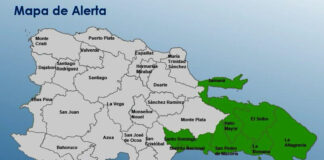 COE coloca siete provincias y el Distrito Nacional en alerta verde por onda tropical