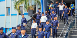 Policía Nacional evacúa en tres minutos a 1,464 agentes durante simulacro de terremoto
