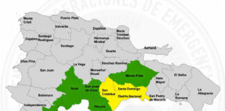 COE coloca en alerta amarilla dos provincias y el Distrito Nacional y mantiene en verde otras cinco demarcaciones
