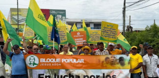 Frente Amplio se moviliza en defensa de los productores de arroz